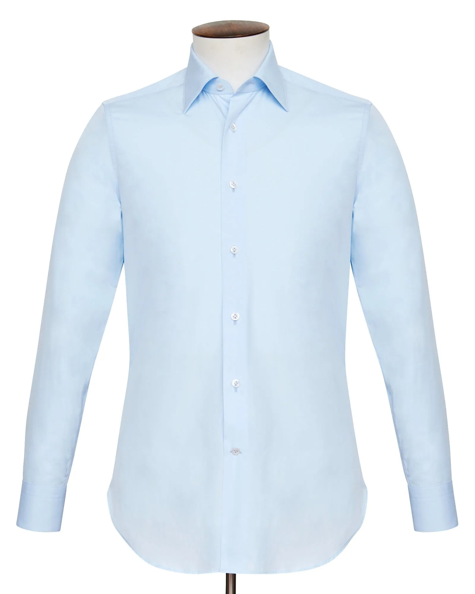 Light Blue Alto Handmade Spread-Collar Shirt