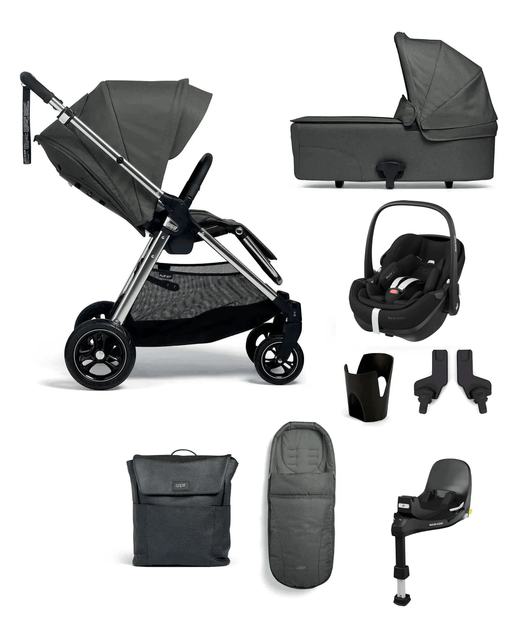 Mamas & Papas Flip XT3, Pebble 360 PRO Travel System - Harbour Grey