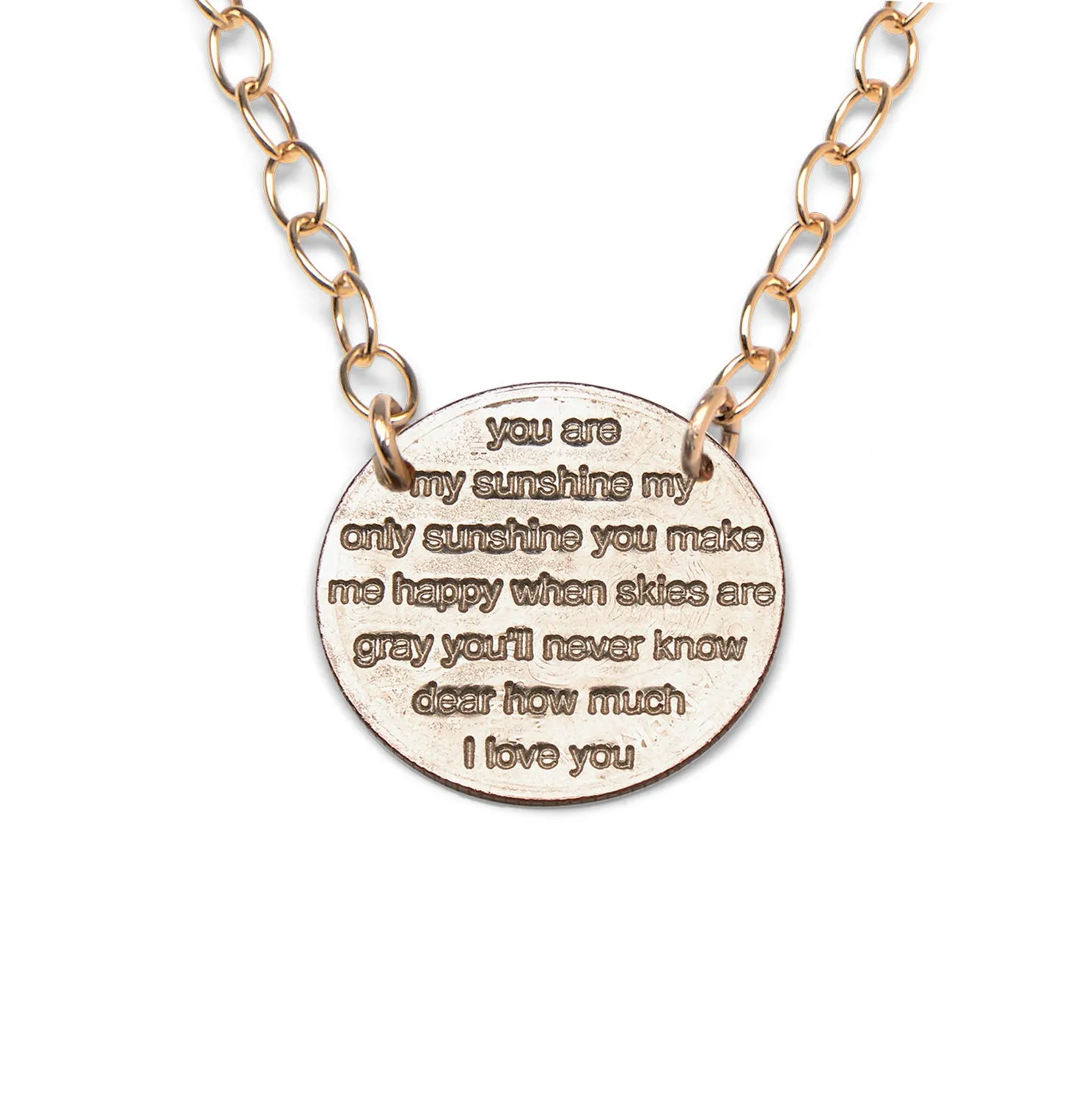 Mariamor You Are My Sunshine Quarter Extra Light Statement Necklace, Gold