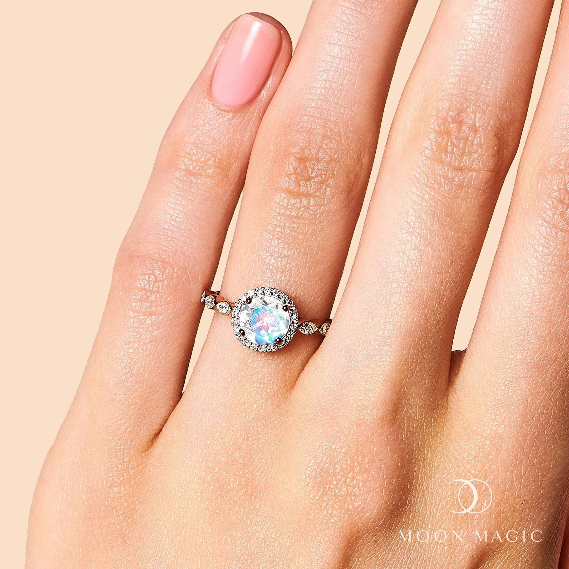 Moonstone Lab Diamond Ring - Soulmate