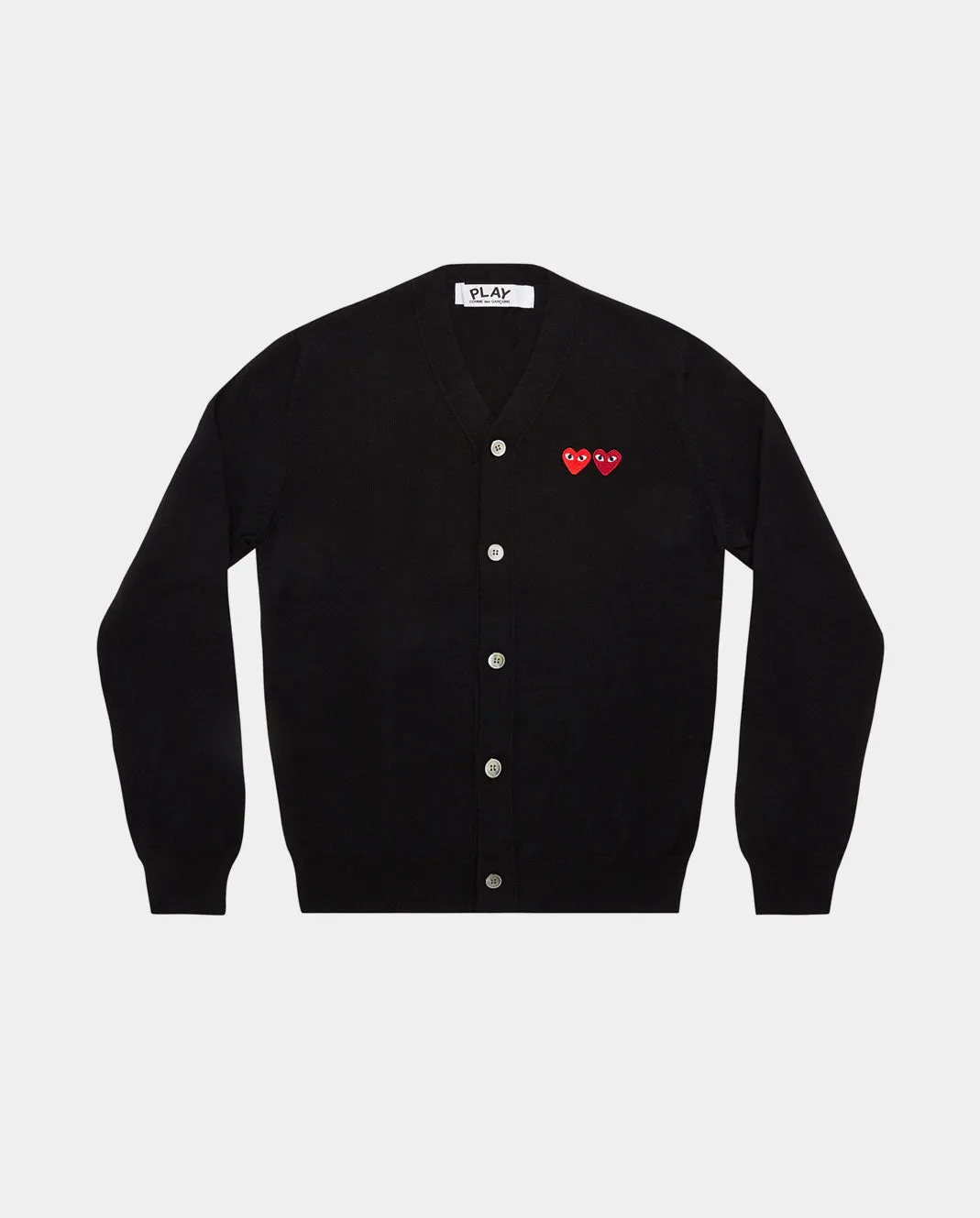 N058 DOUBLE HEART CARDIGAN /  BLACK