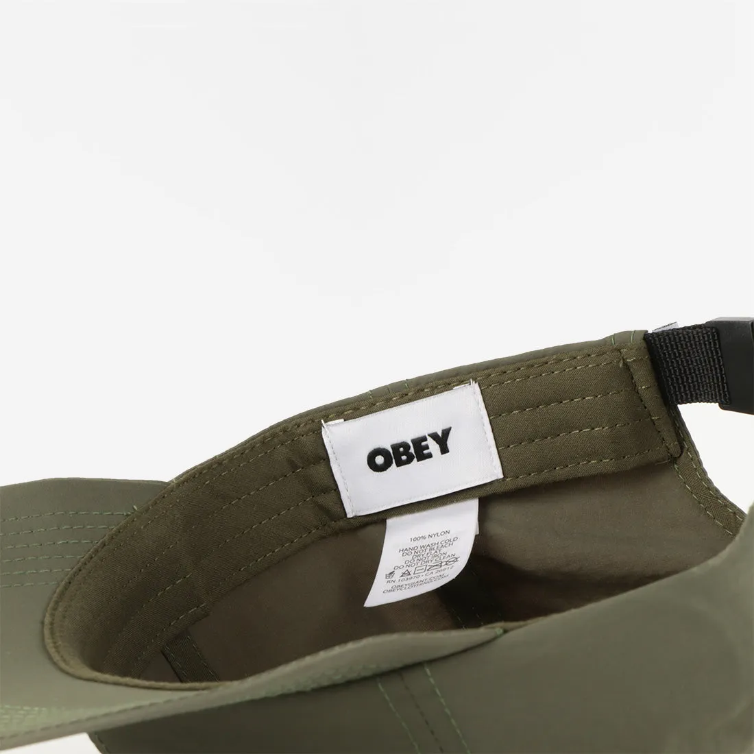 OBEY Lowercase Nylon 6 Panel Strapback Cap