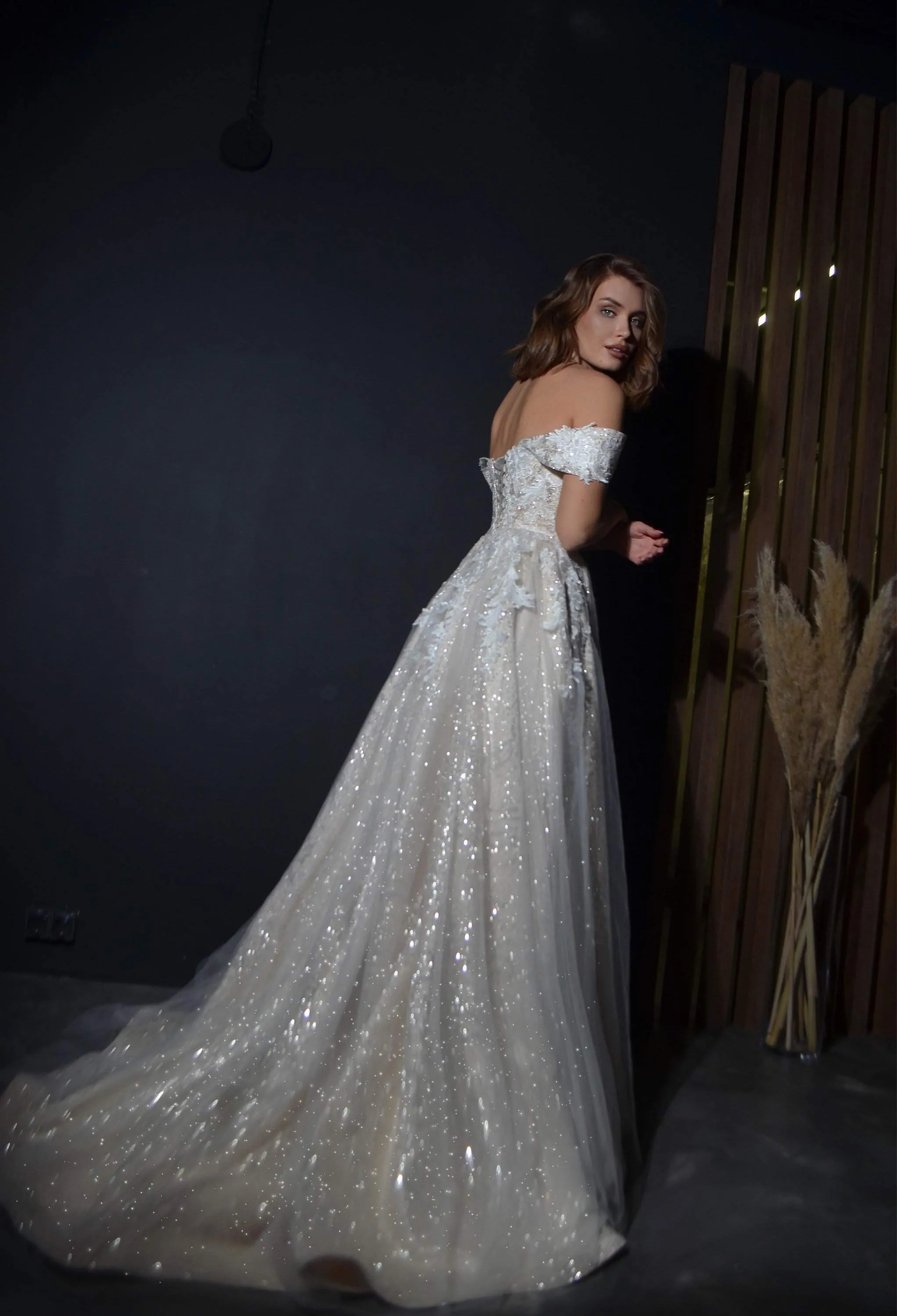 Off-the-Shoulder A-line Wedding Dress Lumy