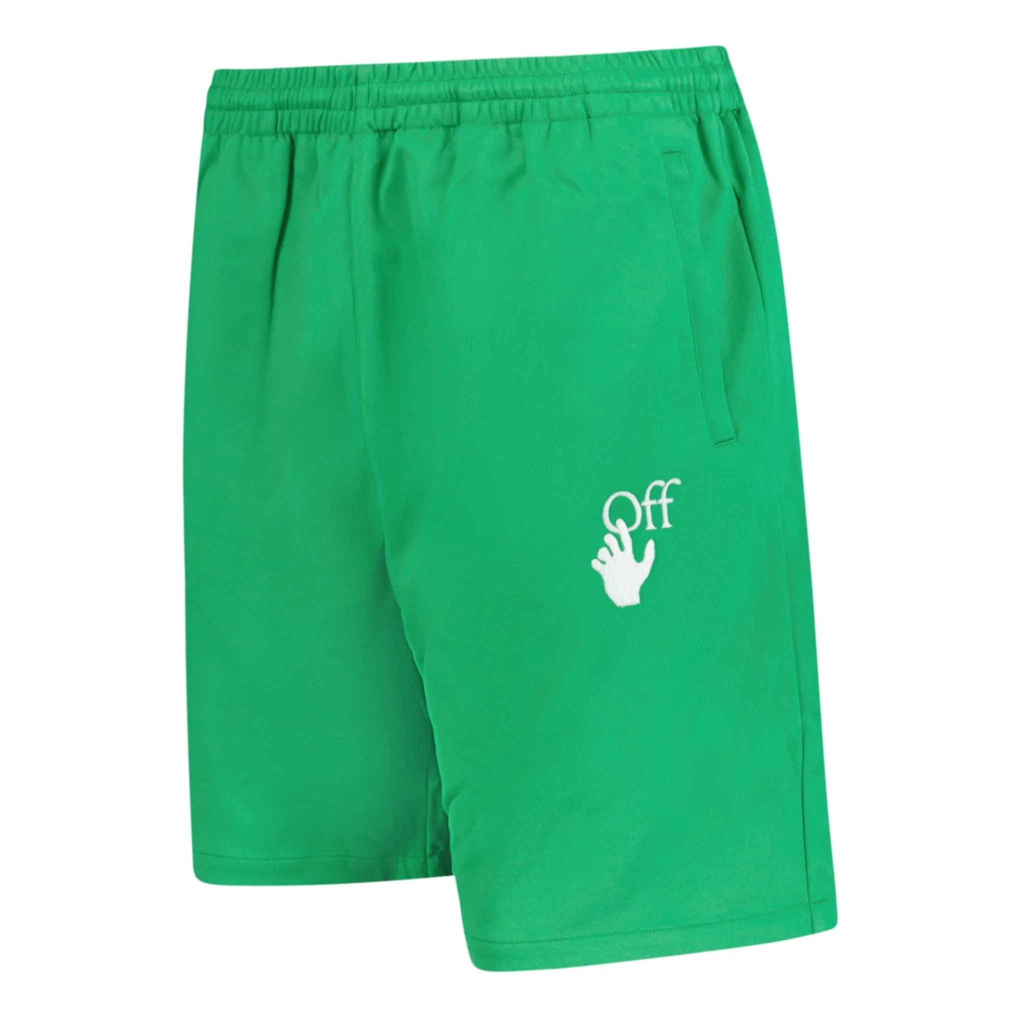 OFF WHITE HANDS OFF SKATE TRACK SHORTS GREEN