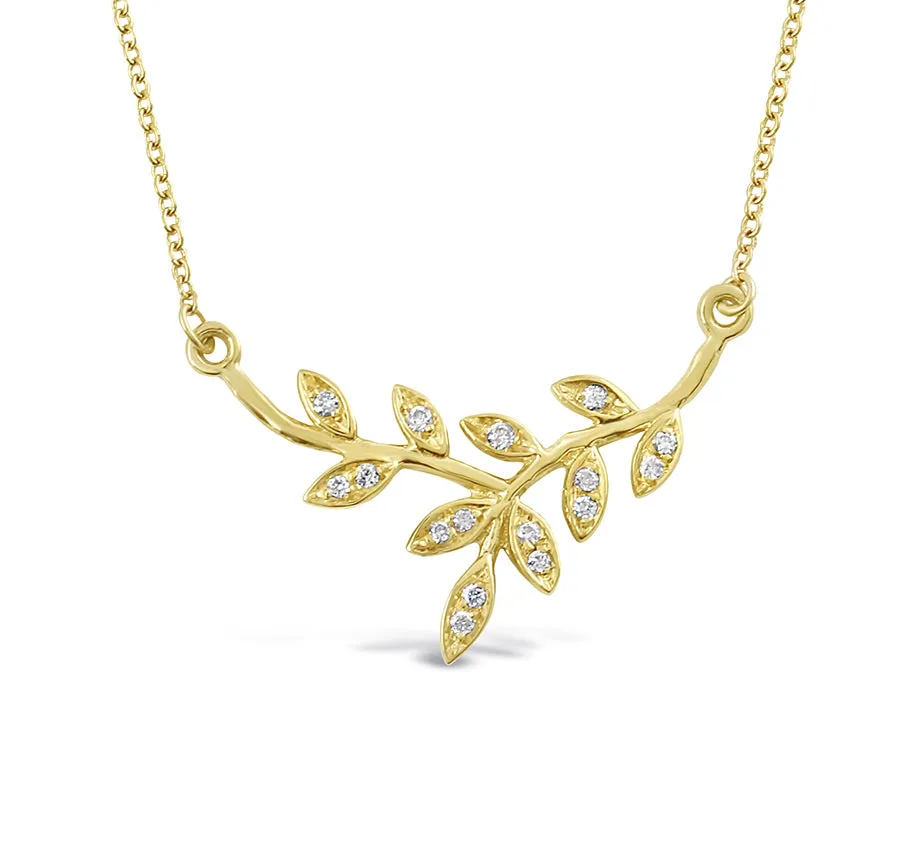 Olive Branch Diamond Necklace