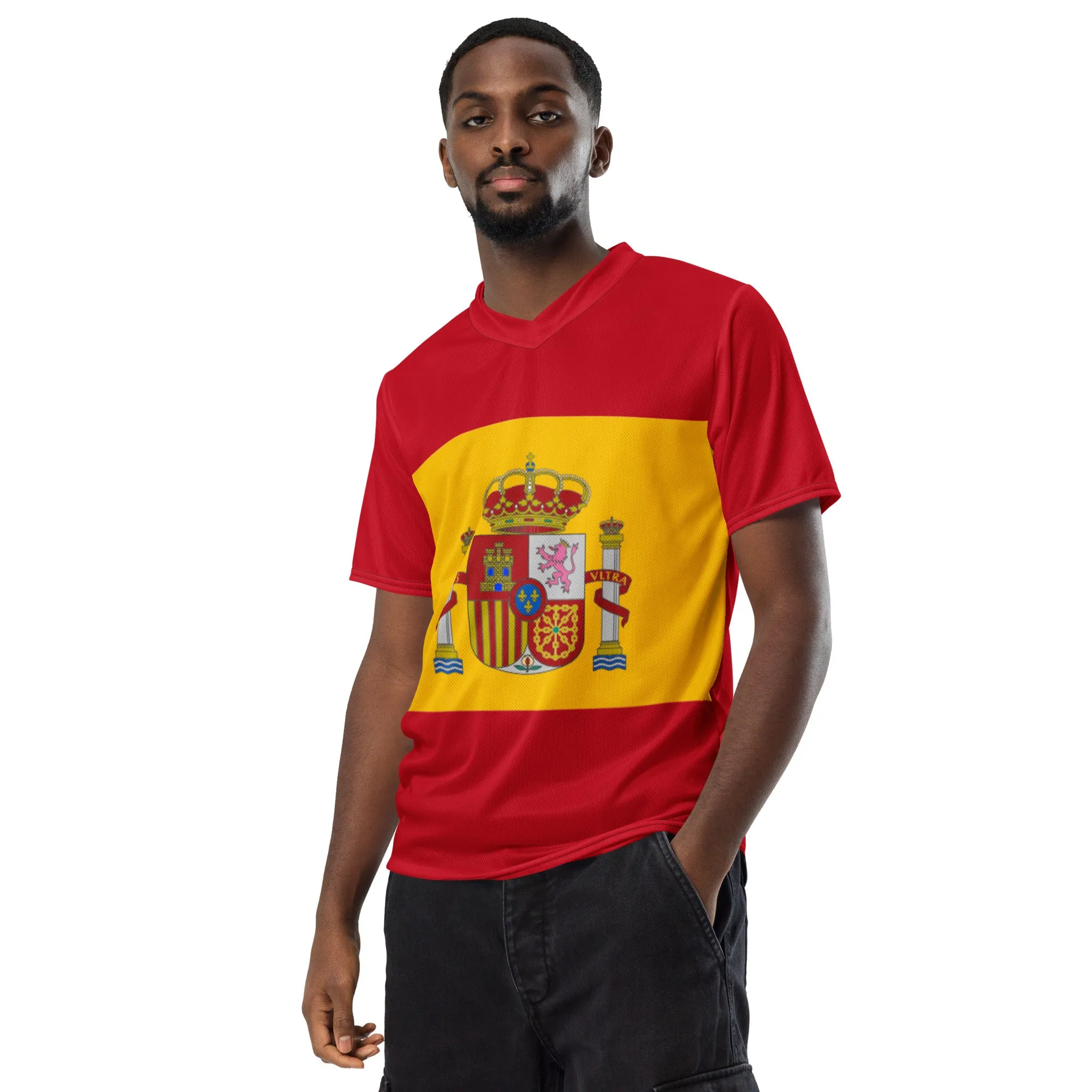 Patriotic Spanish Eco Friendly Flag Sports Jersey