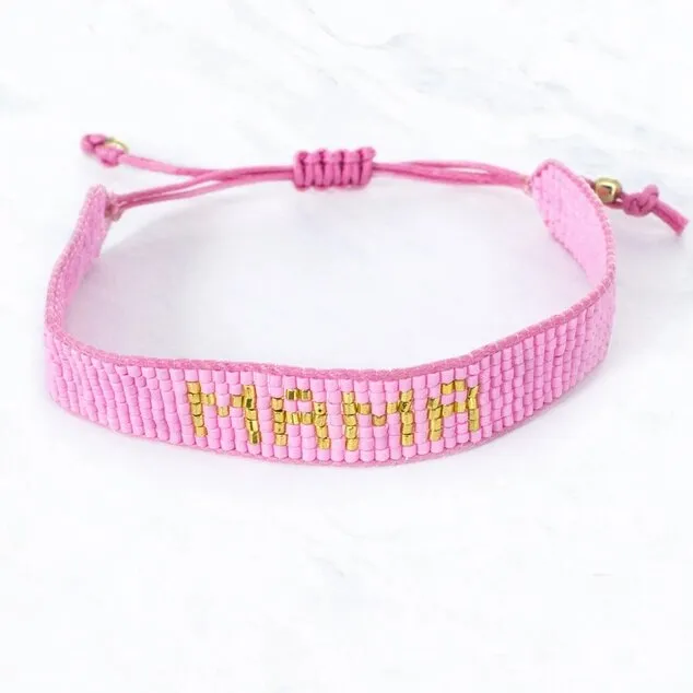 Pink Mama Seed Bead Bracelet