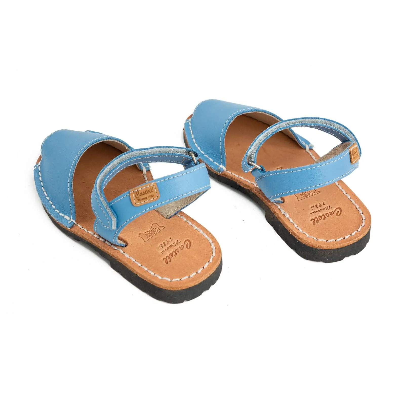 Plain Leather Menorcan Sandal For Kids - Iker 1002