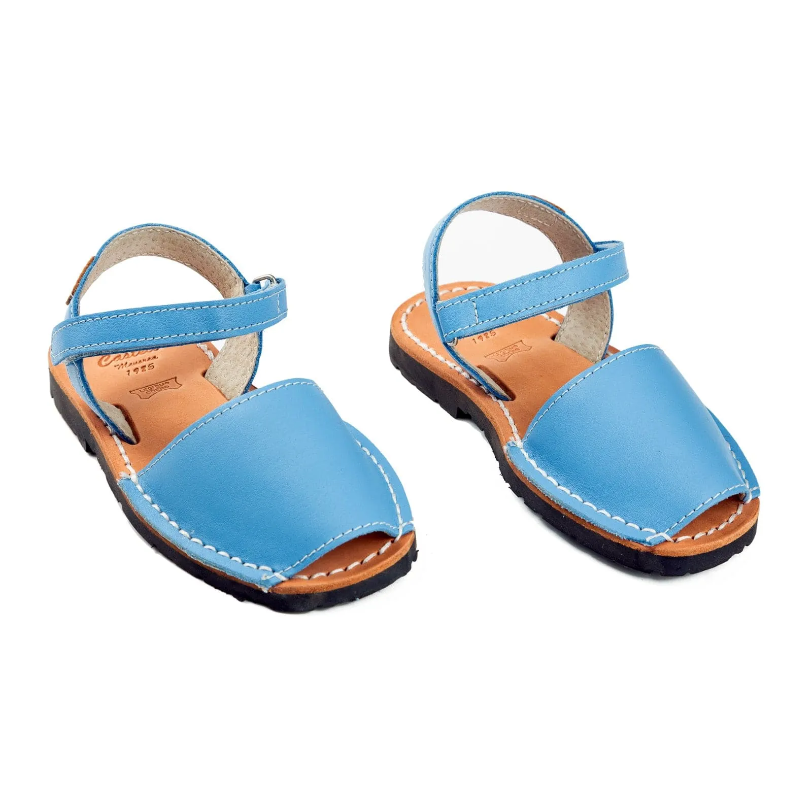 Plain Leather Menorcan Sandal For Kids - Iker 1002