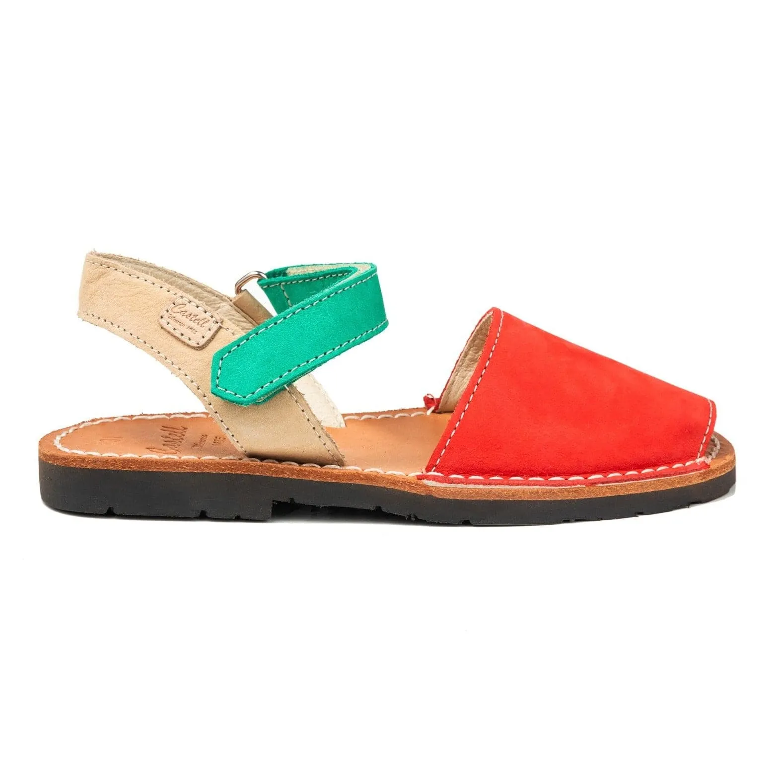 Plain Leather Menorcan Sandal For Kids - Iker 1002