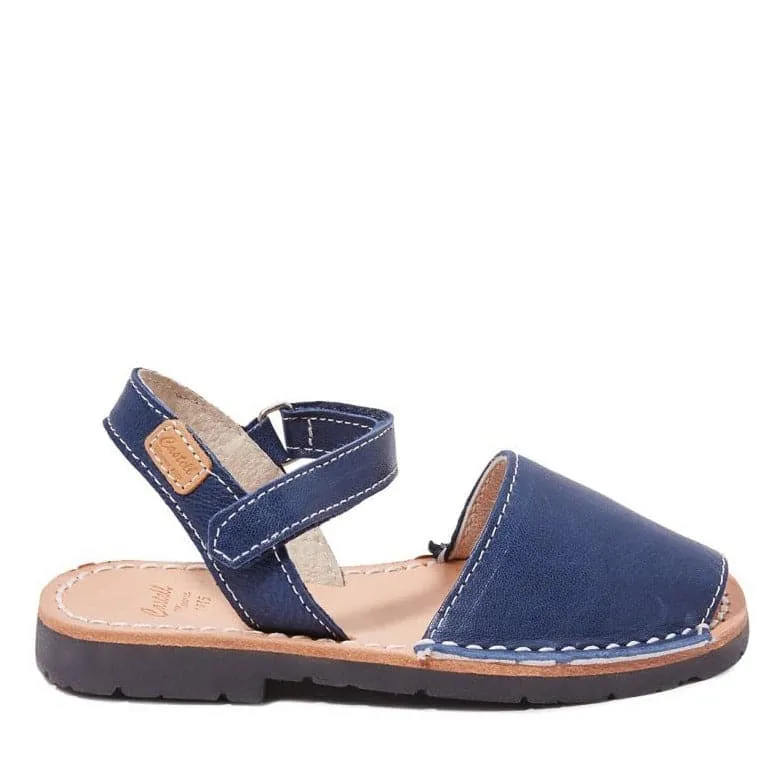 Plain Leather Menorcan Sandal For Kids - Iker 1002