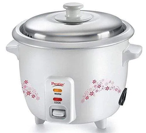 Prestige PRWO 1.5 500-Watt Delight Electric Rice Cooker with steaming feature (White)