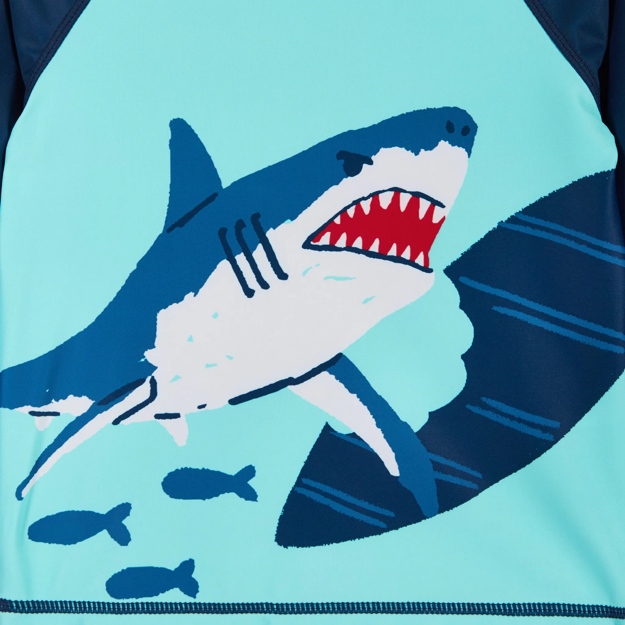 Raglan Rashguard and Boardshort Set | Shark Graphic