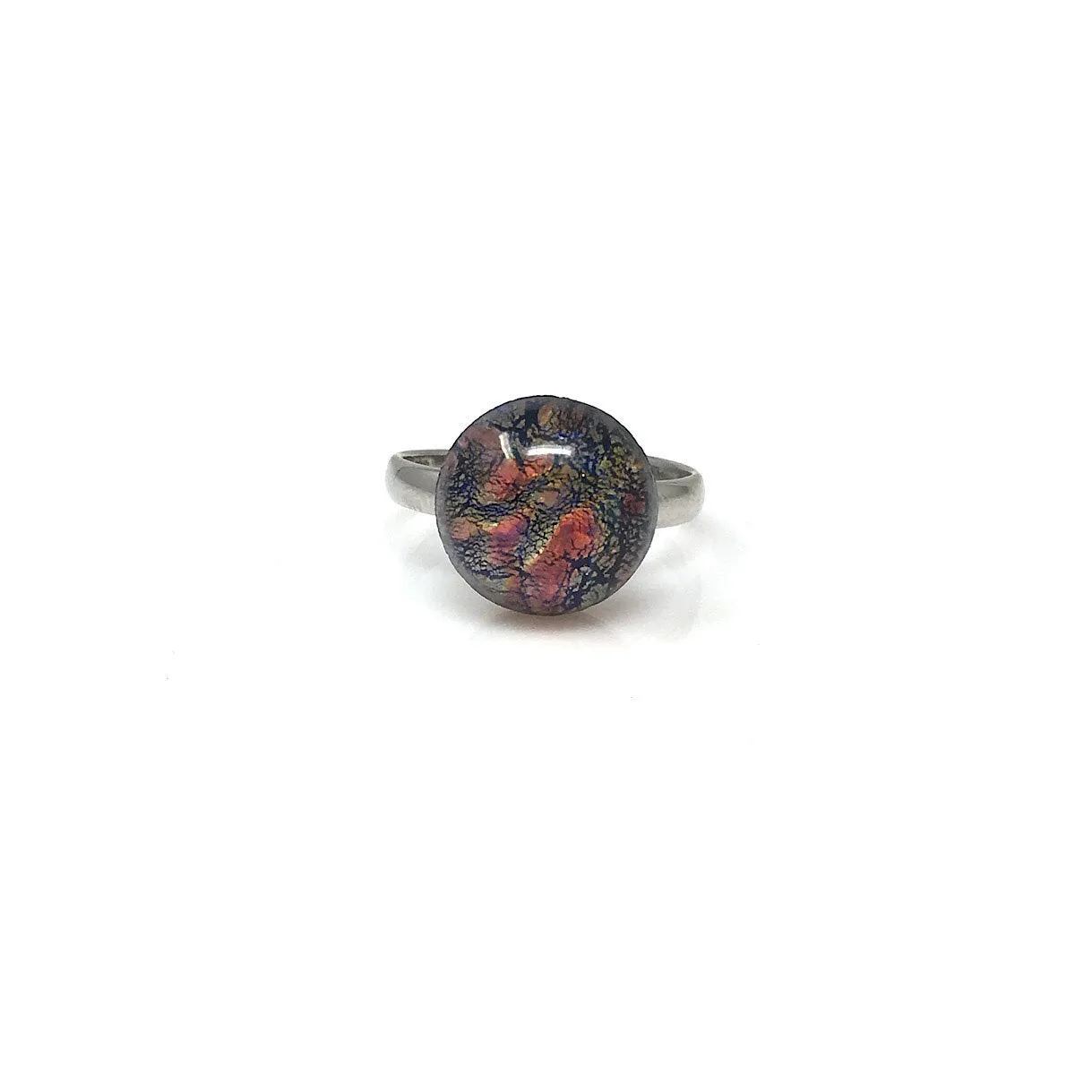 ROLAND silver and fire opal ring