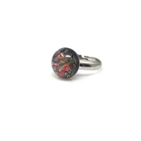 ROLAND silver and fire opal ring