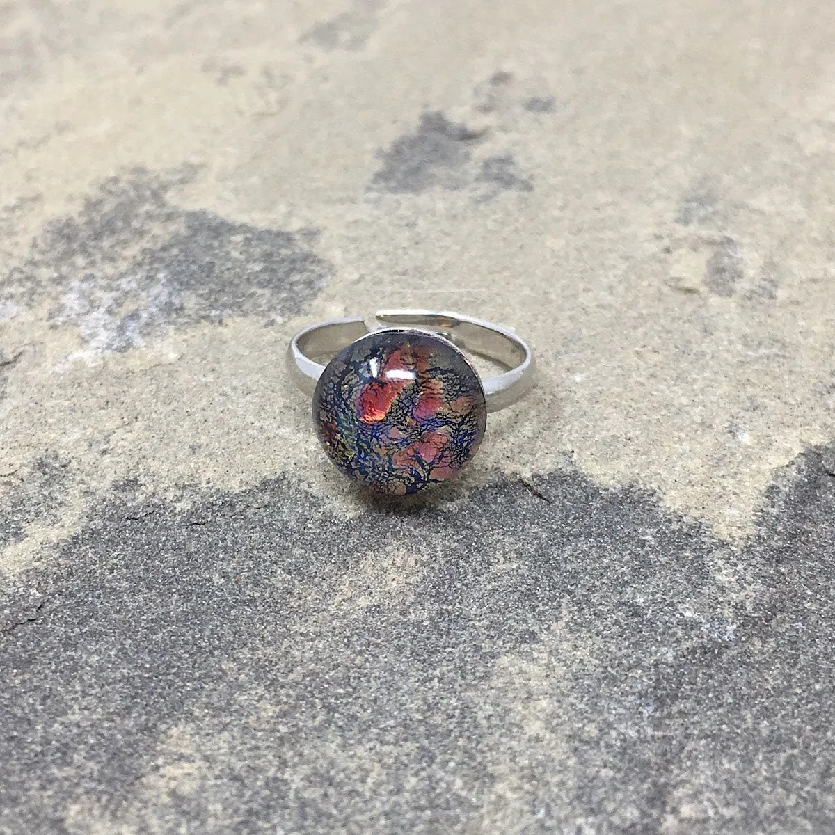 ROLAND silver and fire opal ring