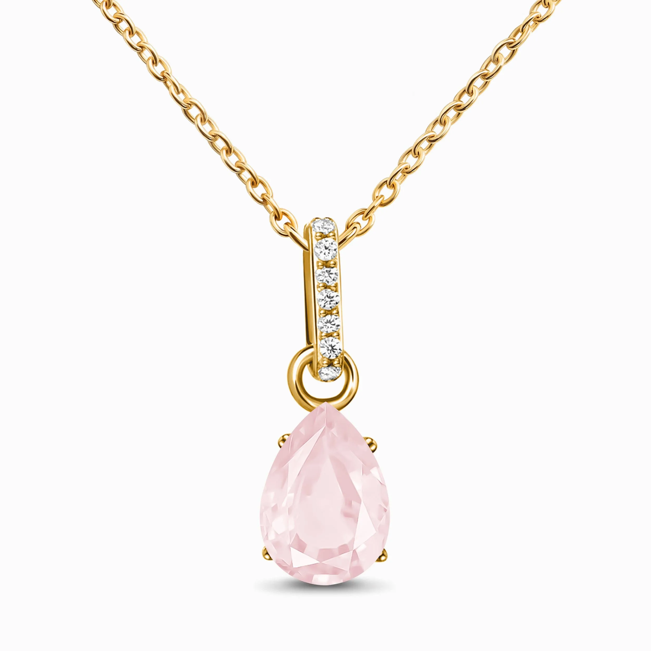 Rose Quartz Necklace - Sway