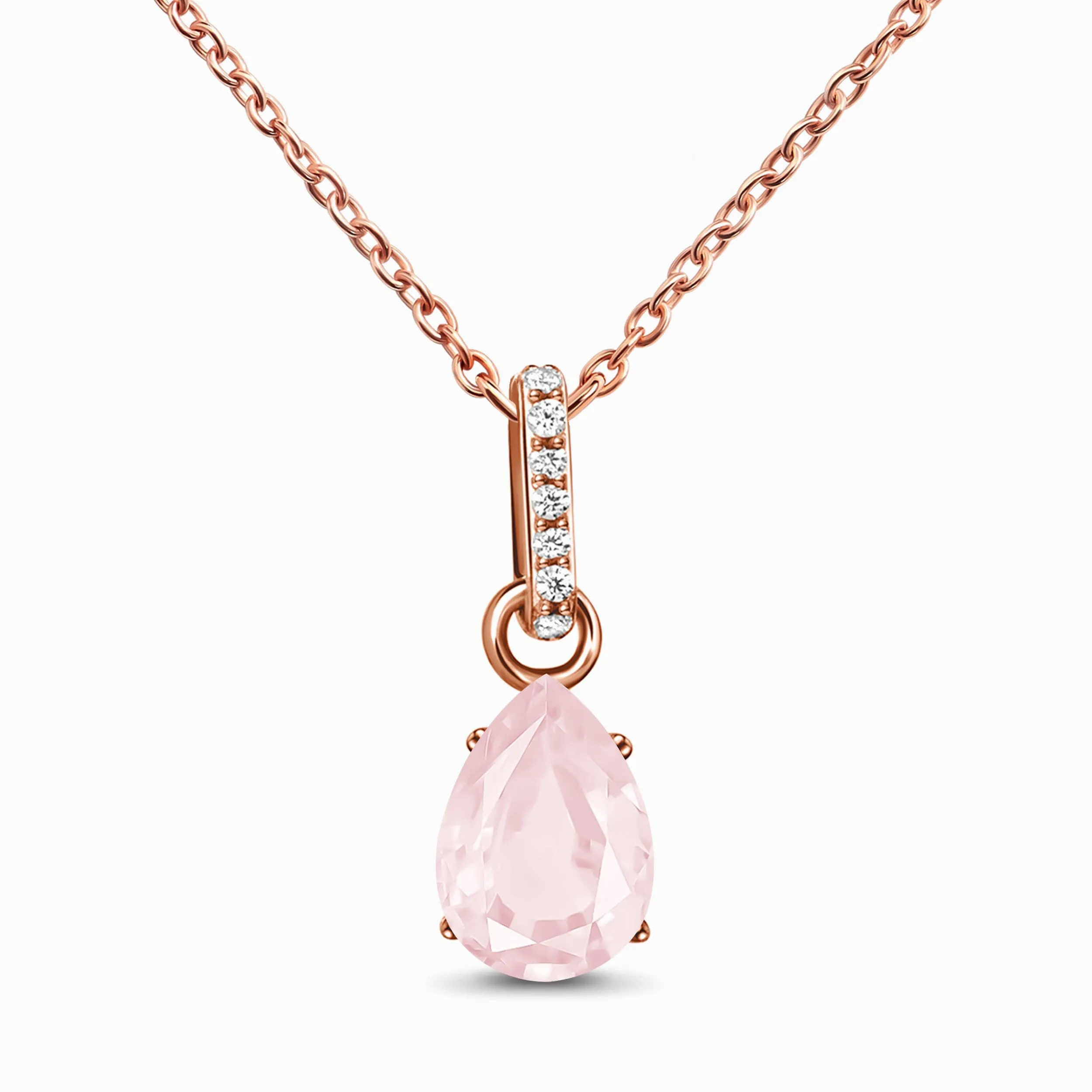 Rose Quartz Necklace - Sway