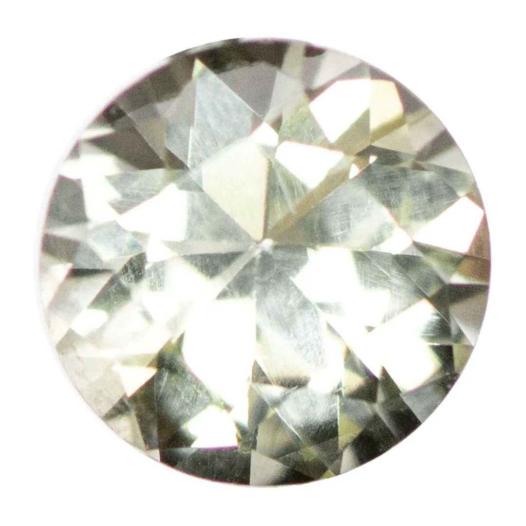 Round Cut Greenish-Cream 5mm/0.6ct Fair Trade Montana Sapphire #GR1 Loose Gemstone