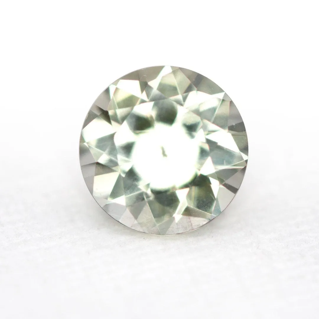 Round Cut Greenish-Cream 5mm/0.6ct Fair Trade Montana Sapphire #GR1 Loose Gemstone