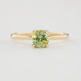 Sara Ring - 0.91ct Parti Light Green Montana Sapphire (One of a kind)