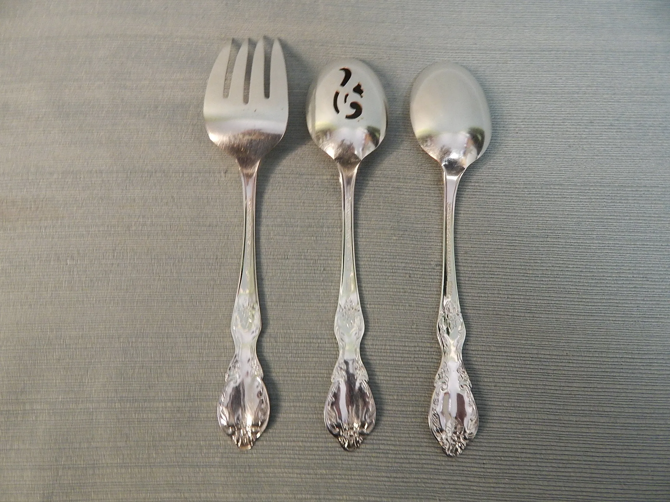 Set of 3 Serving Pieces by William Rogers - Very Good Vintage Condition