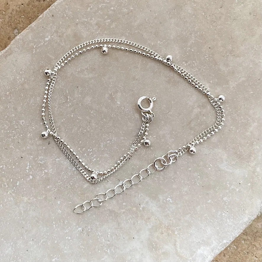 Silver Double Chain Bracelet / 02