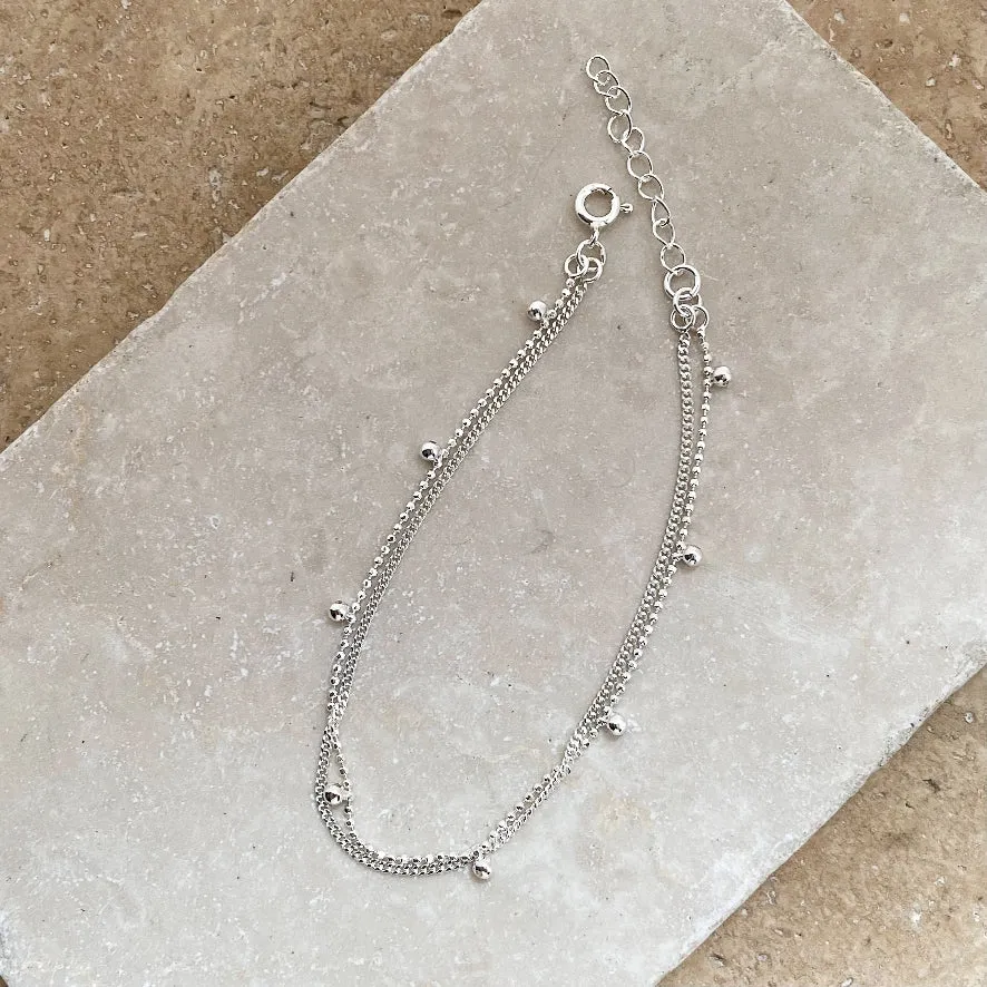 Silver Double Chain Bracelet / 02