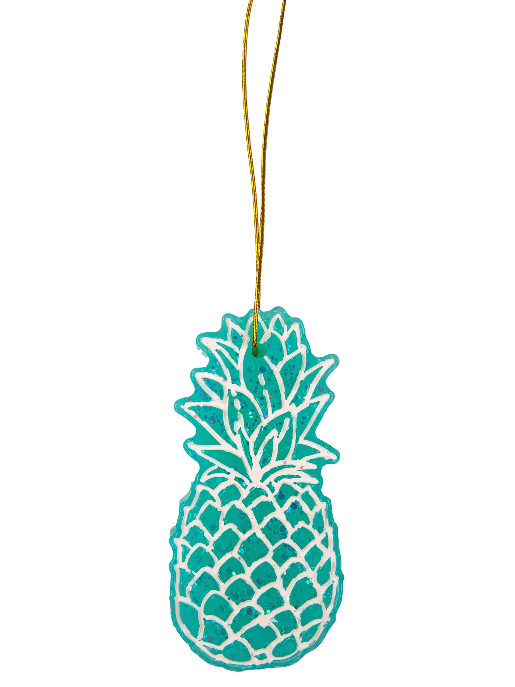 Simply Southern Freshiez Green Pineapple-Shaped Air Freshener in Mocha Cream Scent- Tropical Bliss for Car, Locker, Drawers, Closet (30-45 Days)