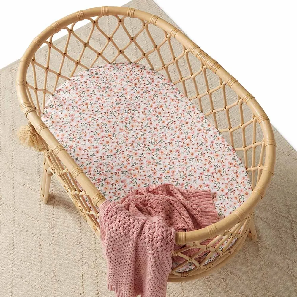 Snuggle Hunny Bassinet Sheet/Change Pad Cover - Spring Floral