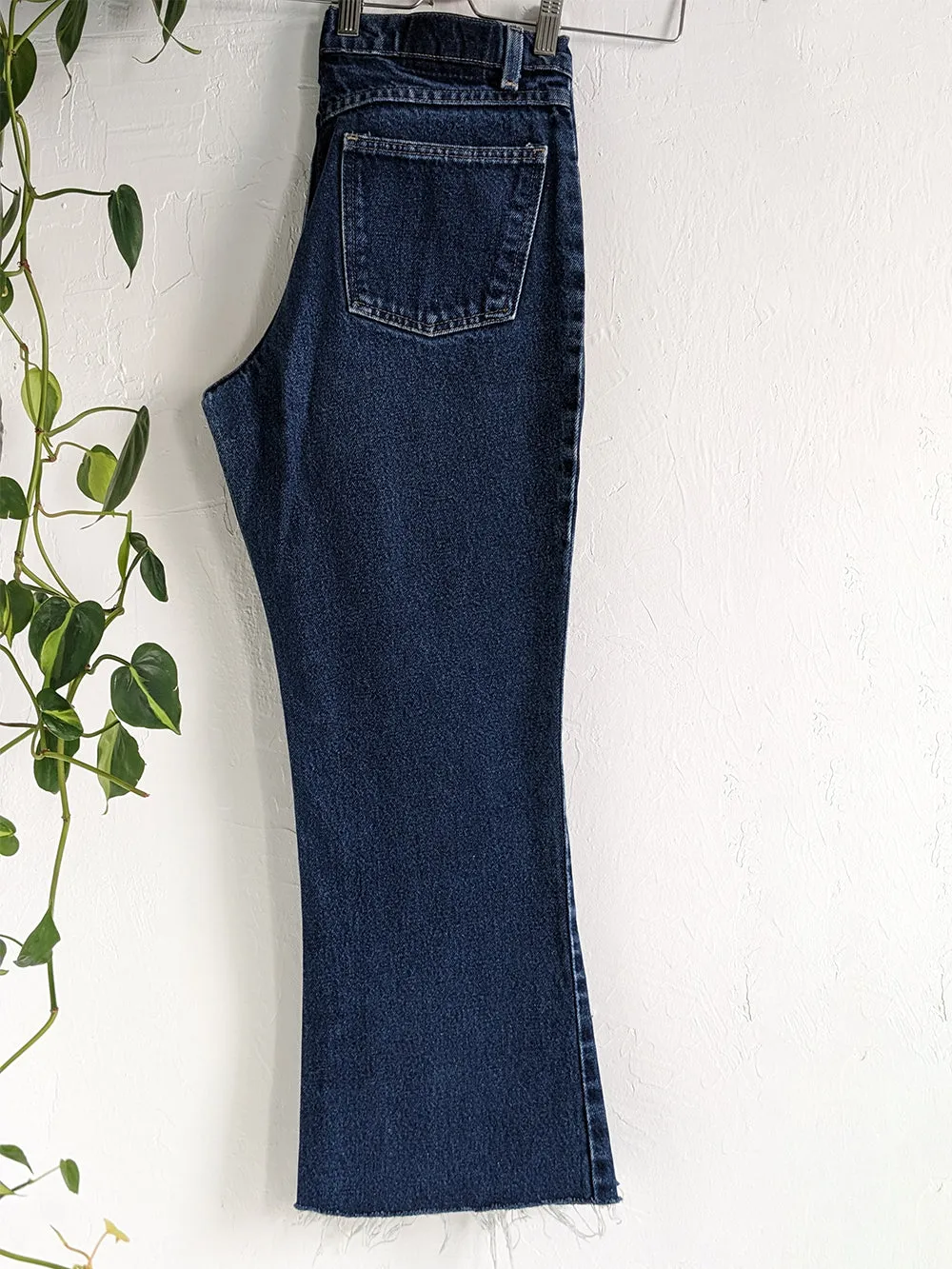 SONOMA Dark Wash Raw Hem Kick Flares