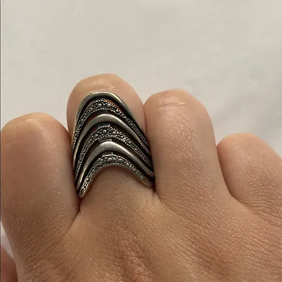 Sterling Silver Marcasite Statement Ring