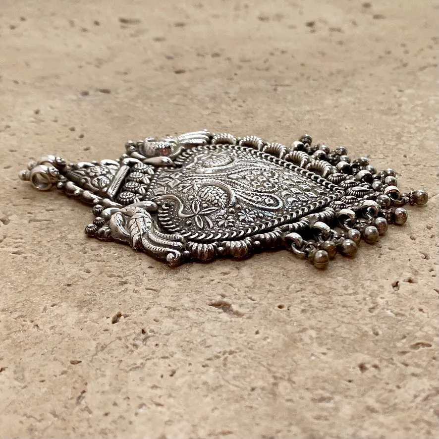 Sterling Silver Pendant - Adorsed Peacock