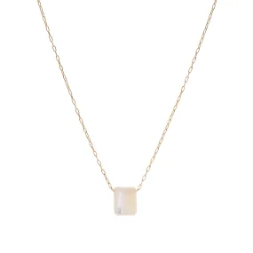 TenThousandThings 18k Mother of Pearl Chicklet Necklace