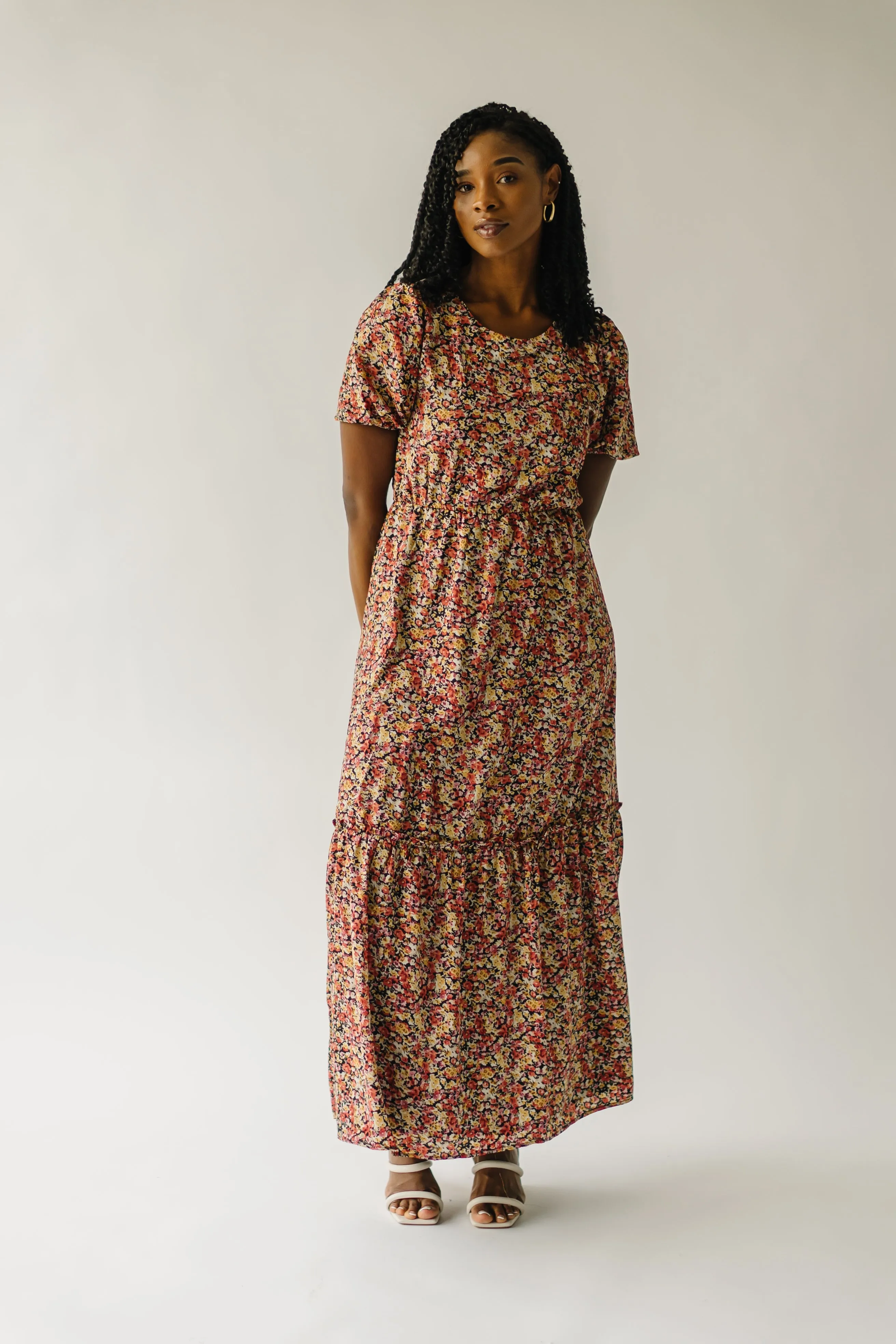 The Lollie Floral Maxi Dress in Pink Multi