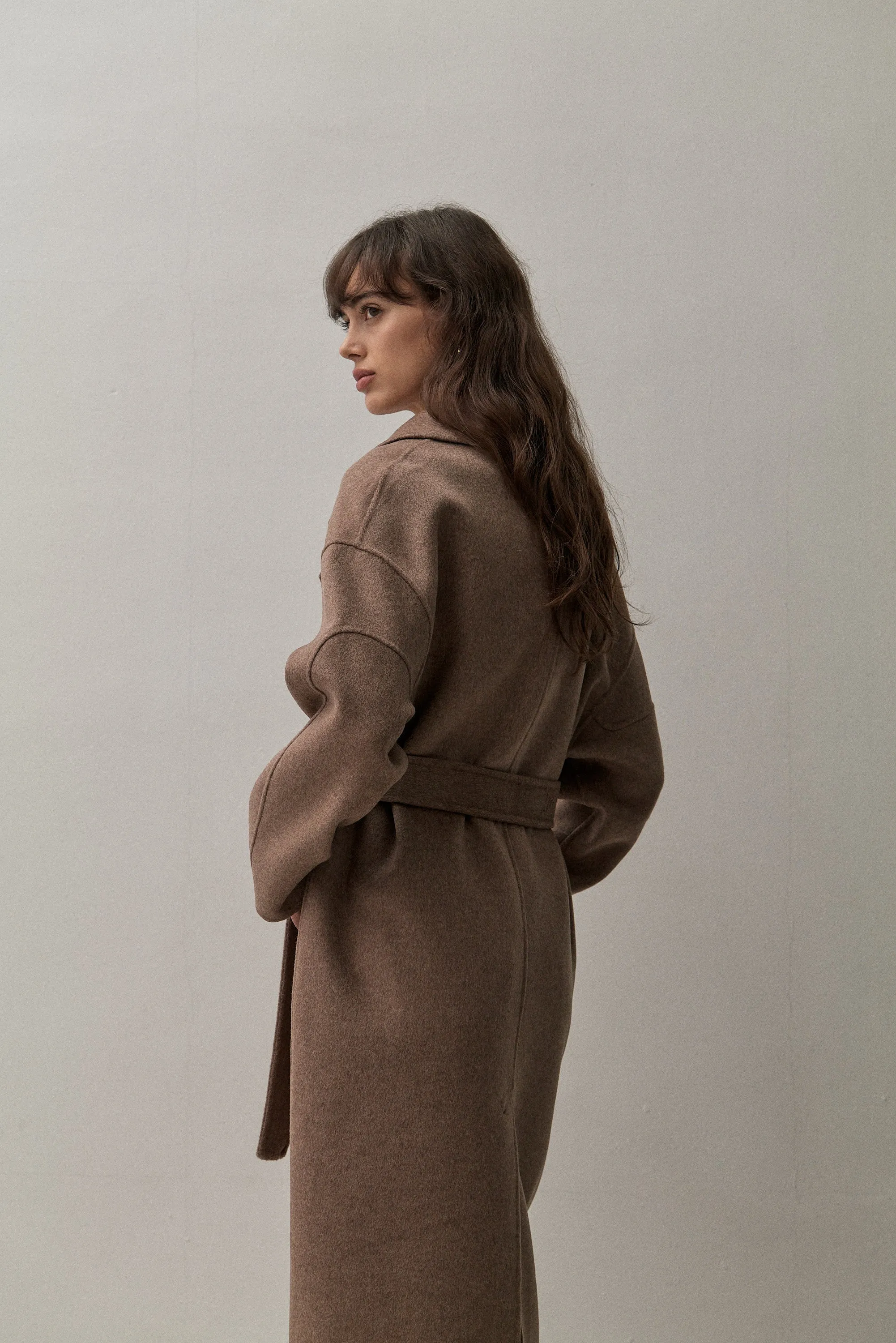 THE LONDON COAT - CHOCOLATE MELANGE