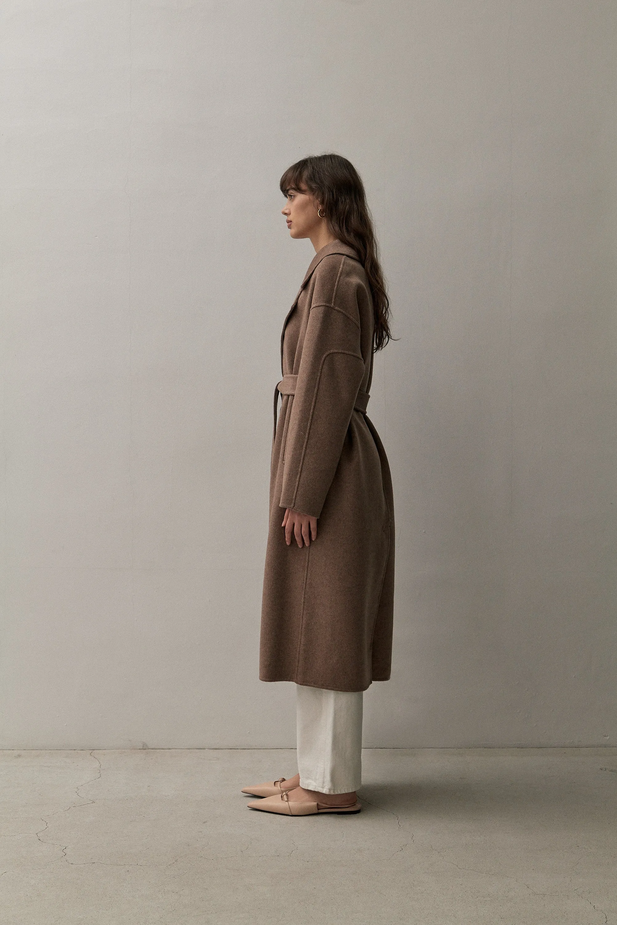 THE LONDON COAT - CHOCOLATE MELANGE