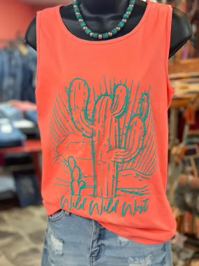 The Summer Coral Wild West Cactus Tank