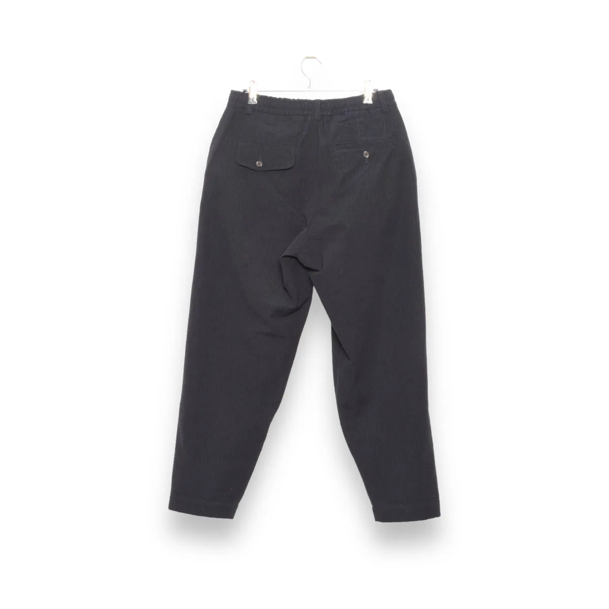 Universal Works Pleated Track Pant 29727 Wool Cot Seersucker navy