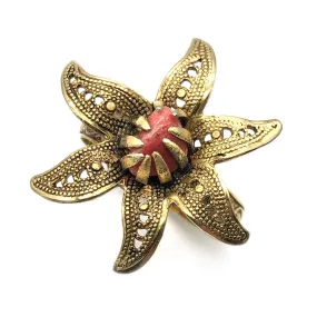 【USA輸入】ヴィンテージ フィリグリー フラワー リング/Vintage Filigree Flower Ring