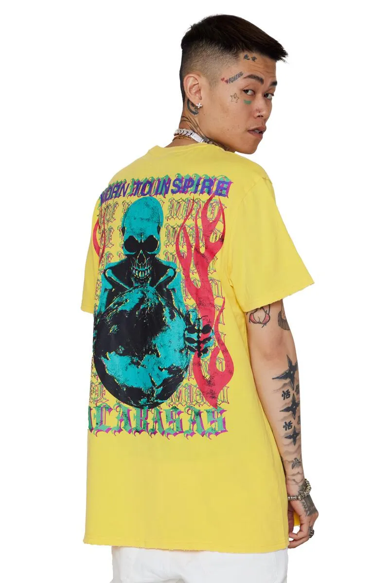 Valabasas FREE MINDS 2 VINTAGE LIGHT YELLOW TEE (VINTAGE LIGHT YELLOW)