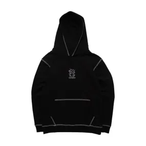 VICTORIA QH EMBROIDERED HOODIE-BLACK