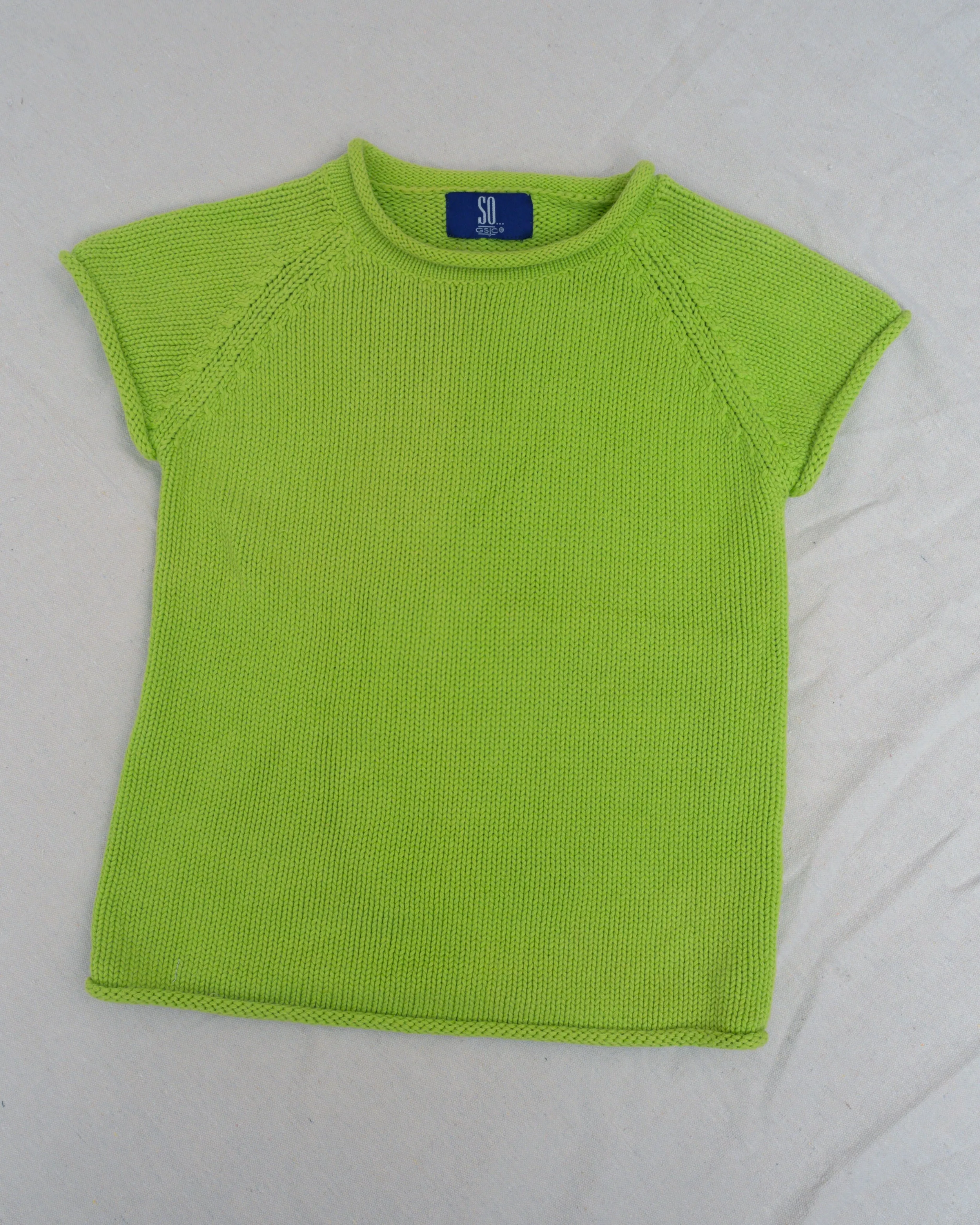 Vintage Lime Green Knit Top (S)