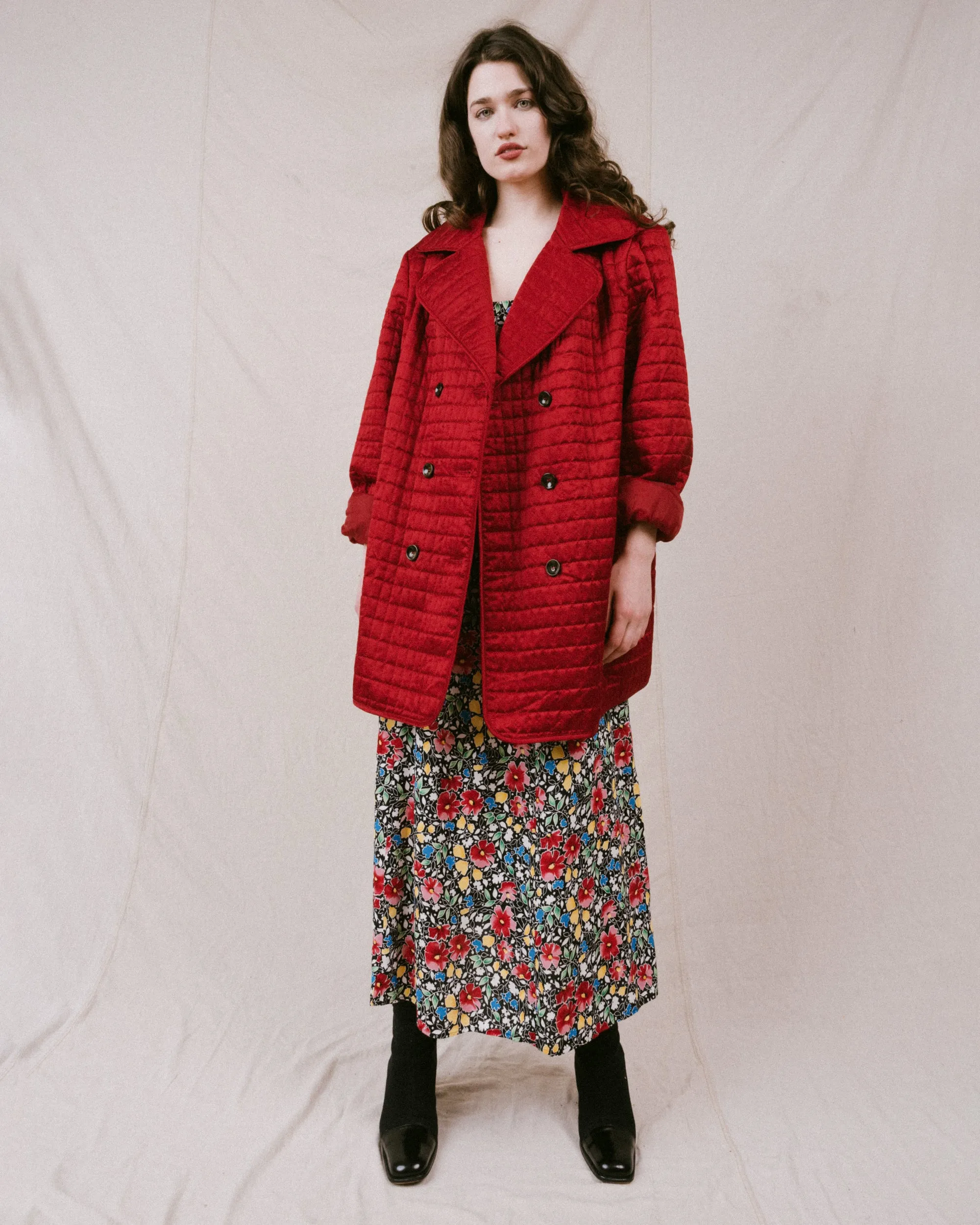 Vintage Ruby Oversized Quilted Jacket (S-L)