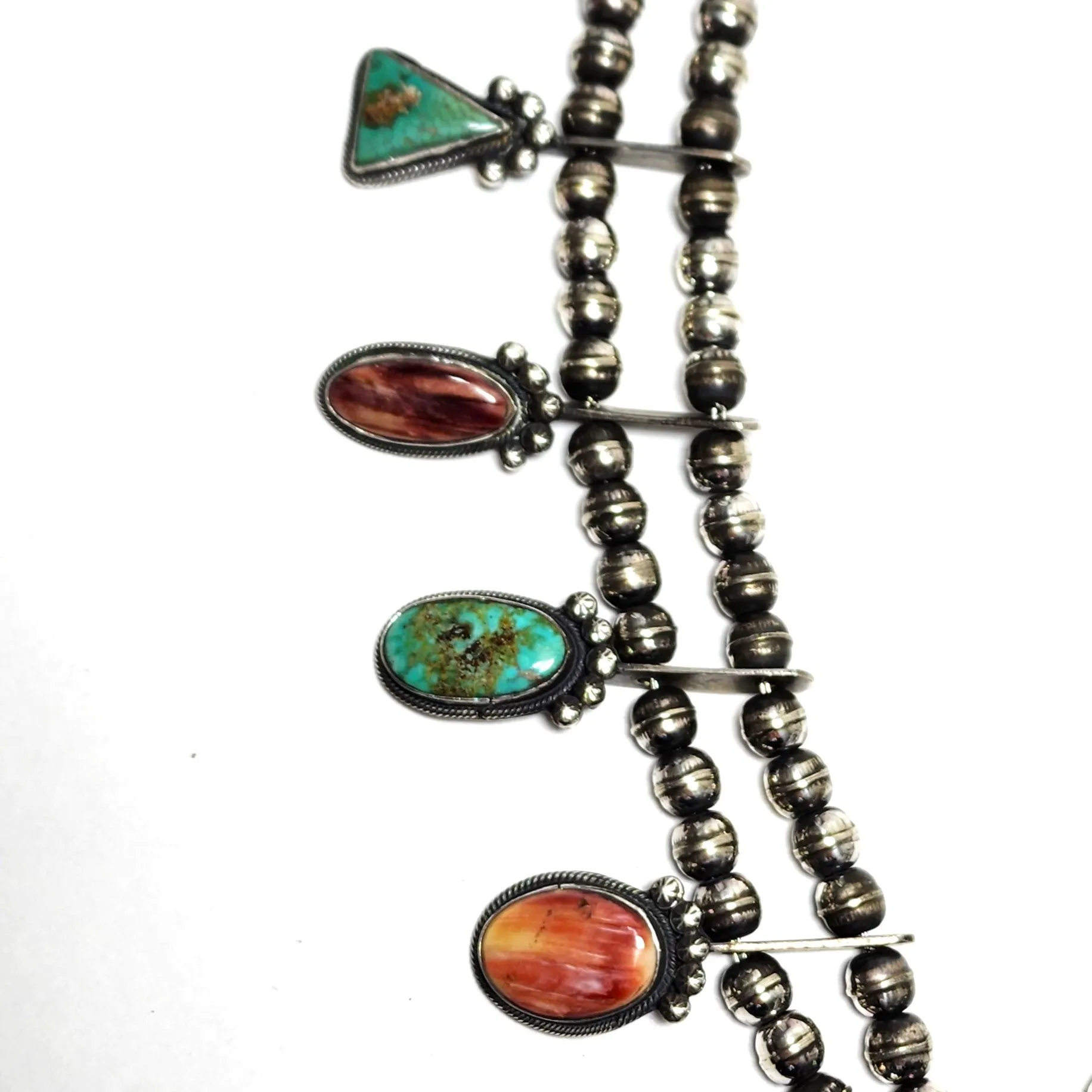 Vintage Squash Blossom Necklace - 26 Long