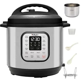 Wellspire 3 Litres Instant Pot Electric Pressure Cooker- #304 Stainless Steel Container