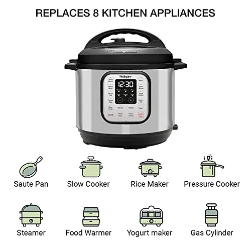 Wellspire 3 Litres Instant Pot Electric Pressure Cooker- #304 Stainless Steel Container