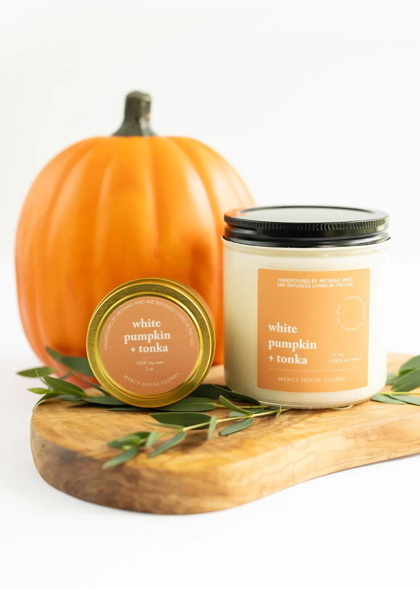 White Pumpkin   Tonka Candle | 3 oz. Tin