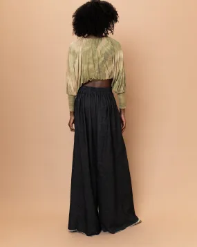 Wide Leg Denim Pants (S/M)