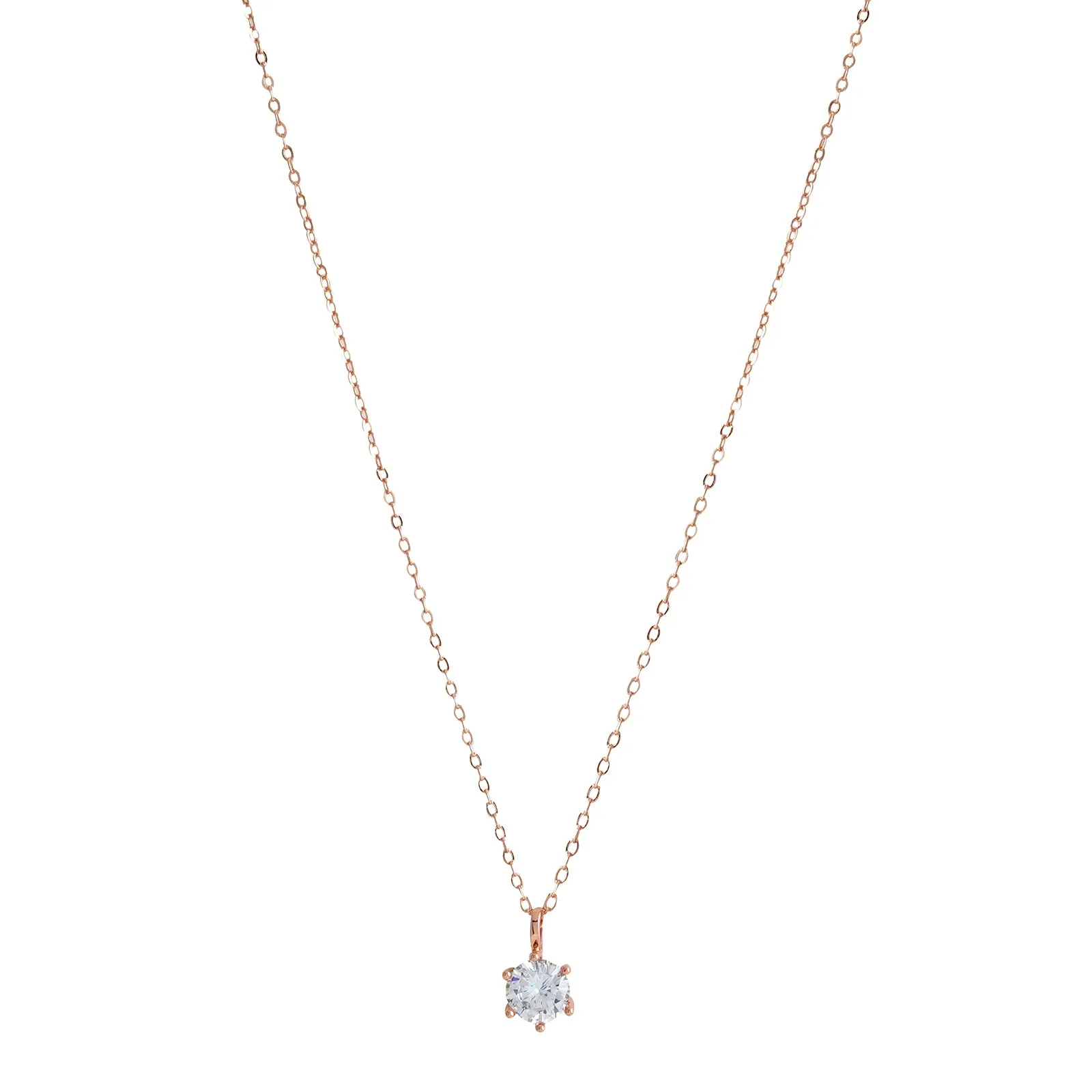 Zelda Rosegold Rhinestone Necklace